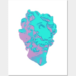 Vaporwave Statue Head Posters and Art